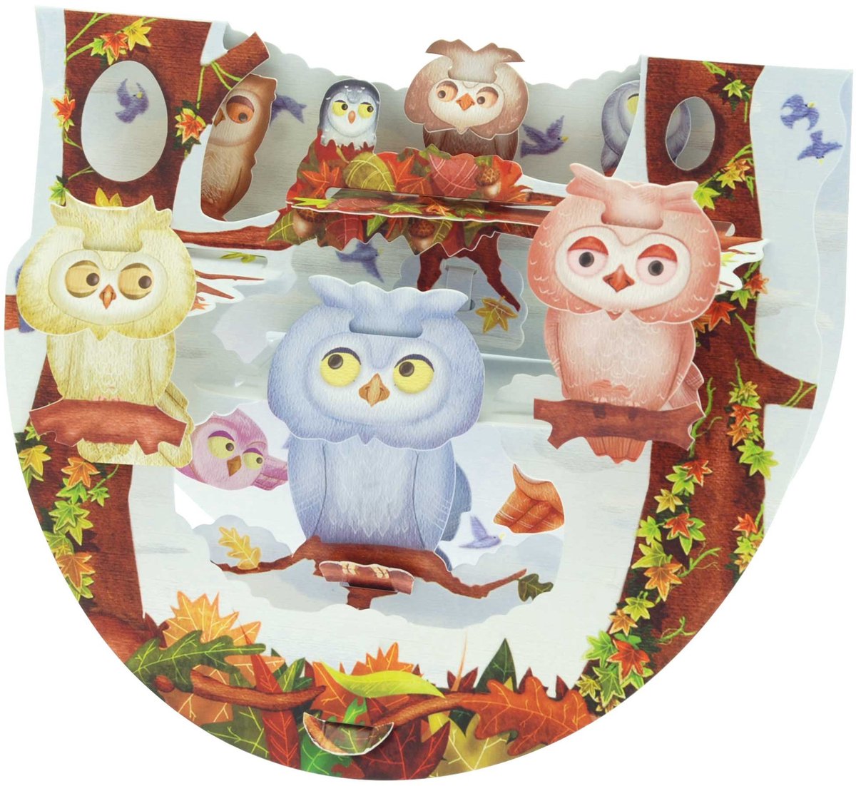 3D Popnrock - Wenskaart - PR069 - Owls