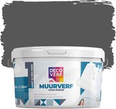 Decoverf muurverf mat koolgrijs, 2.5L