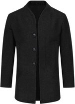 Herfst Winter Dubbele Kraag Wollen Jas Mannen Grote Maat Windbreaker Verdikte Wollen Jas, Geel, 4XL