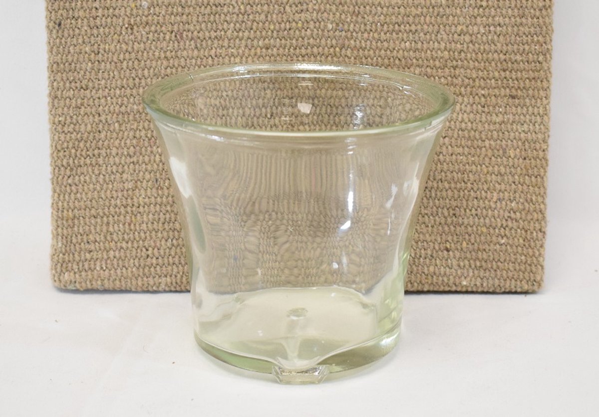ZoeZo Design - Vaas - bloempot - overpot - fles - 100% gerecycled - glas - H13 x Ø15 cm - opening Ø 14 cm