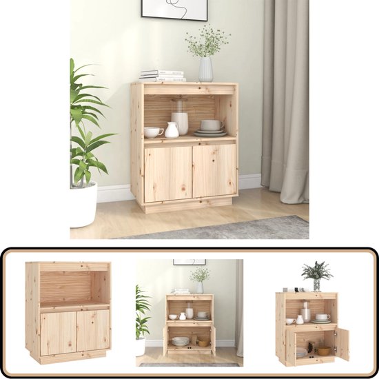 vidaXL Buffet 60x34x75 cm Bois de pin massif - Buffet - Commodes - Armoire haute - Buffet en bois