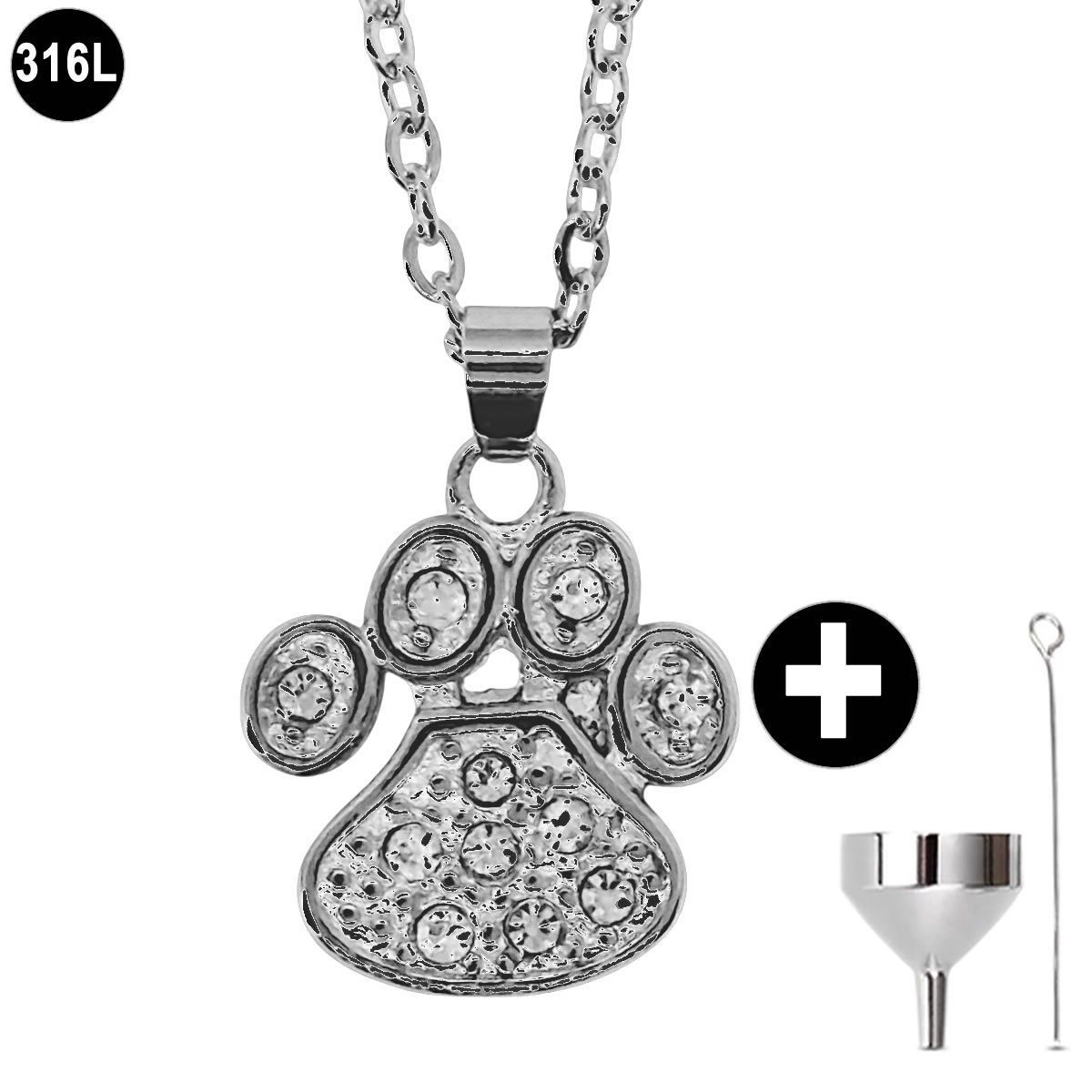 Ashanger Hondenpoot RVS – Met Ketting 46-52 cm & Vulset