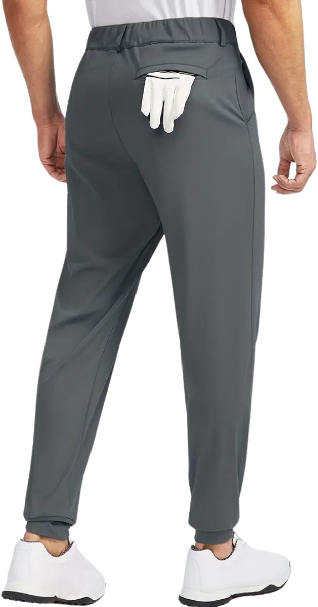 Livano Golfbroek Heren - Golfkleding - Golfen - Golf Accessoires - Nette Pantalon - Donkergrijs M - Maat 48 van Merkloos — afbeelding 3