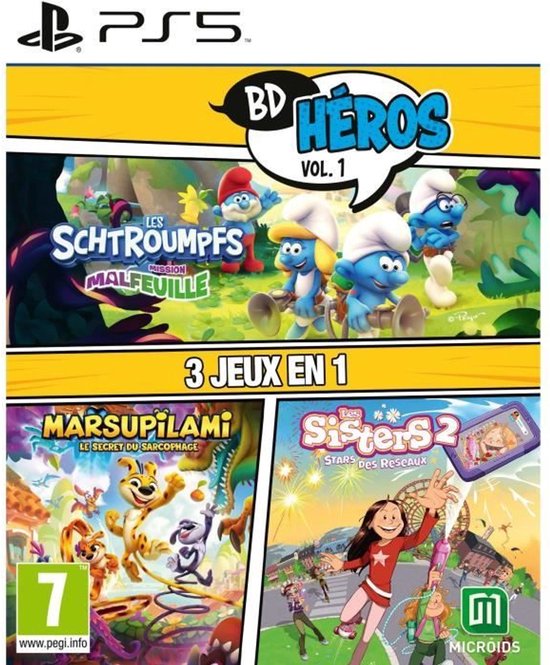 Foto: Pack comics heros vol 1 de smurfenmissie malfeuille sisters 1 marsupilami ps5 game