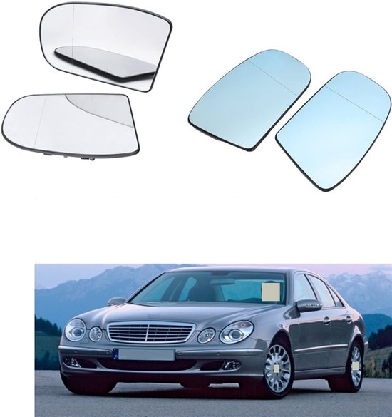 Coprispecchietti Laterali Neri Lucidi Per Mercedes Classe E E C W211 W203 (2001-2007) - In ABS, Facili Da Montare