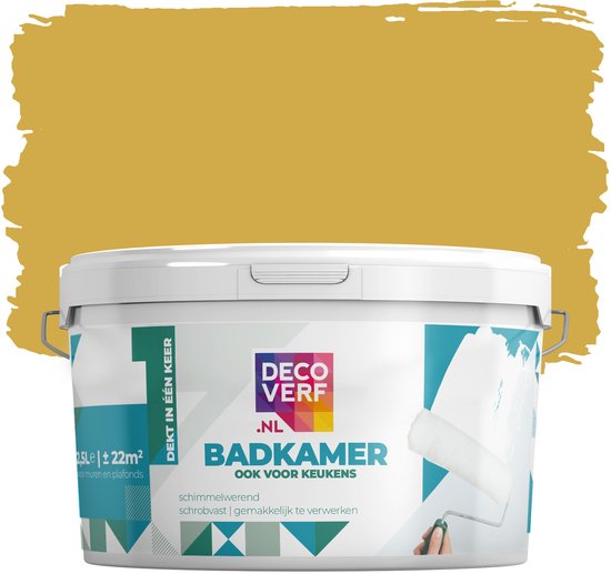 Decoverf peinture de salle de bain jaune moutarde, 2.5L