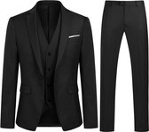 ALLTHEMEN Heren Slim Fit 3-delige Moderne Pakken - Herenpak Voor Zakelijke Bruiloften - S