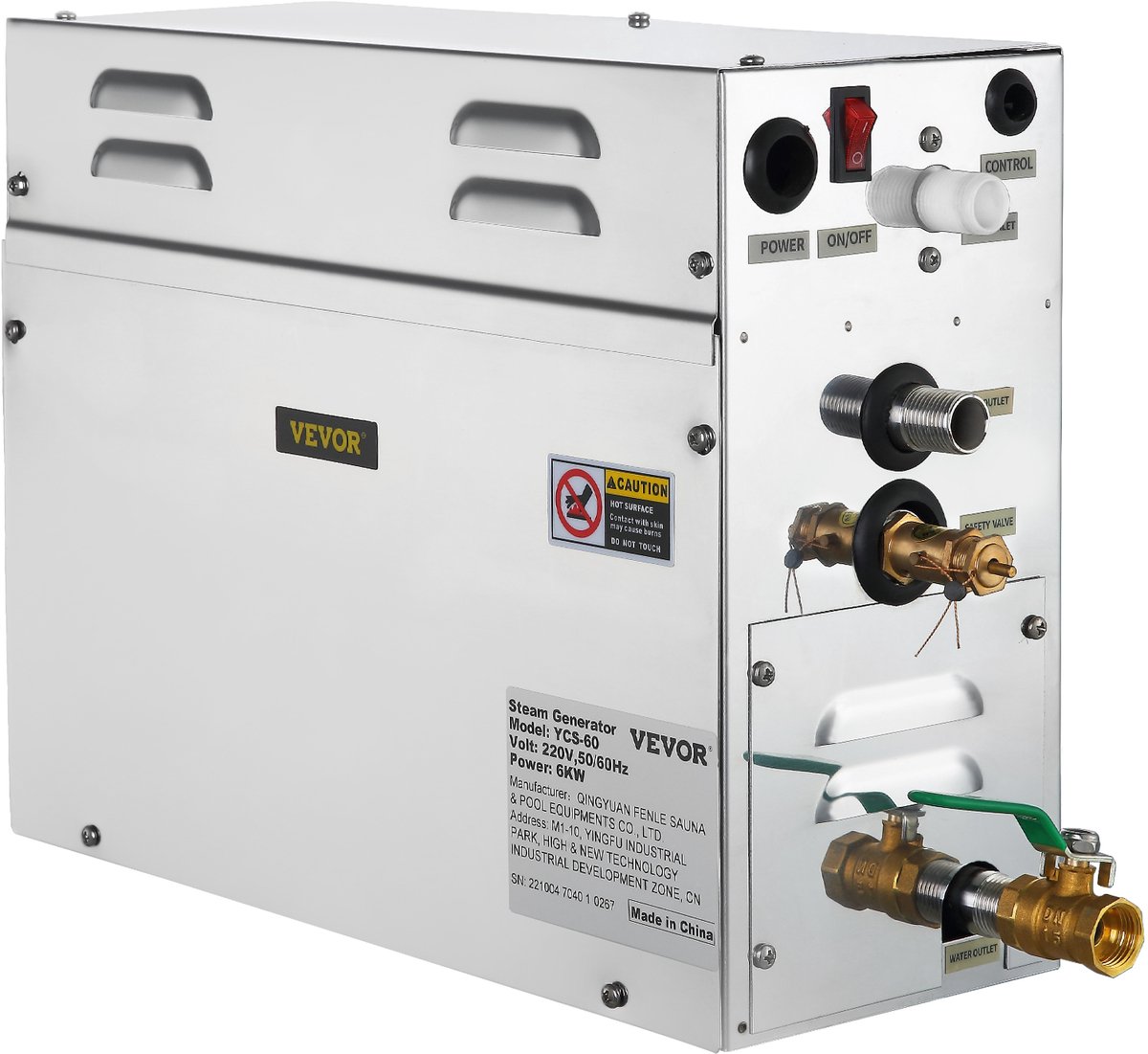 VEVOR 6 KW Stoomgenerator Douche Sauna Badkamer Thuis Spa — afbeelding 2