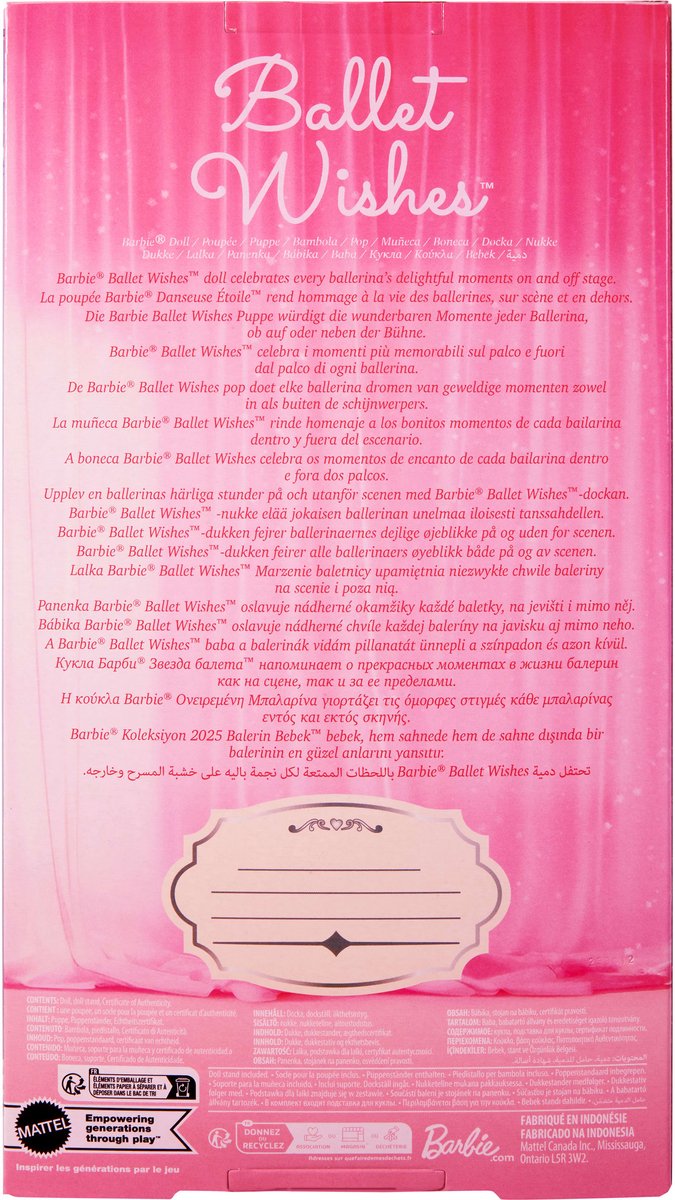 Mattel Barbie balletpop Signature Ballet Wishes - modepop voor meisjes. — afbeelding 5