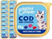 Edgard & Cooper Kattenvoer Graanvrij Natvoer voor Katten Junior Gesteriliseerde of Actieve Kitten Kat Natuurlijke Heerlijke Paté 85g x 16 Verse Kabeljauw & Kip, Smakelijk en Uitgebalanceerd, Vers Vlees