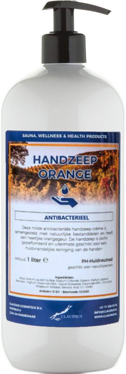 Goedkoopste Handzeep Orange 1 liter - met gratis pomp