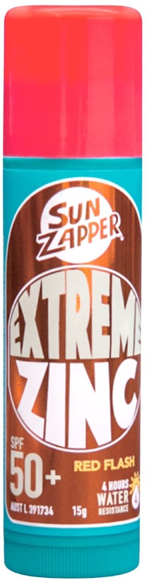 Sun Zapper Extreme RED Flash Zinc Stick SPF 50+ 15g
