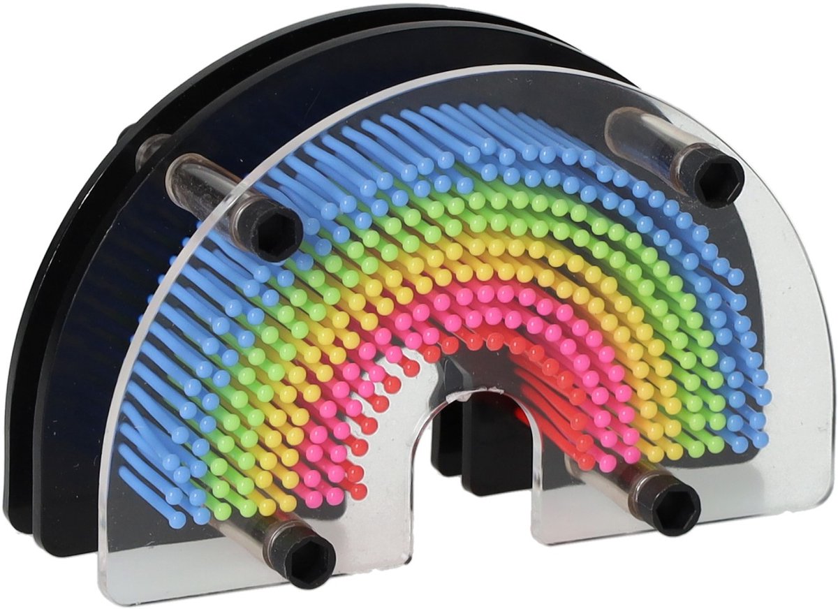 Johntoy Pin Art hart speelgoed decoratie multicolor creatief.