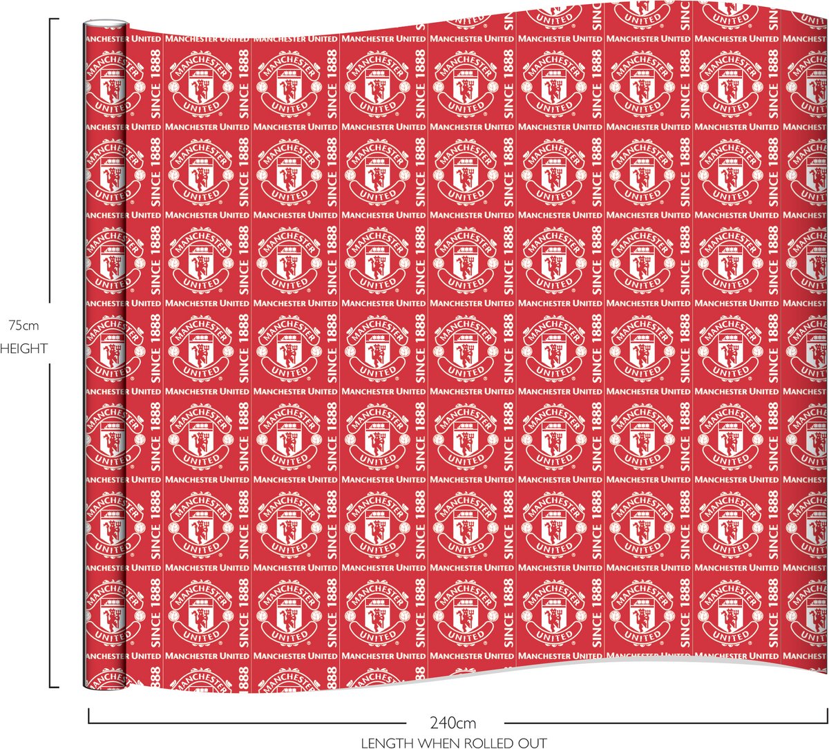 Manchester United - cadeaupapier - 240x70 centimeter