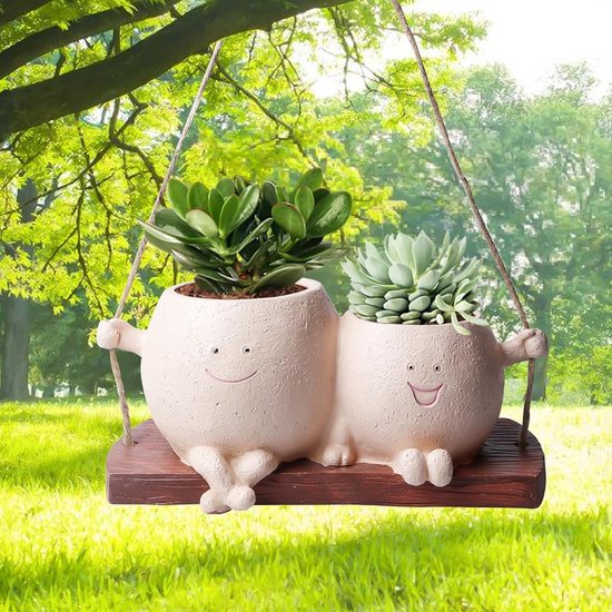 Hangende Plantenpot Mask Round - Wit kopen? | EXPO