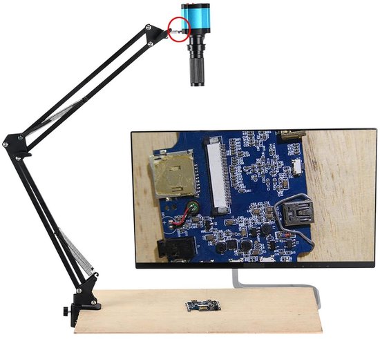 HCHL Microscoop Accessoires HDMI Microscoop Camera HD 2MP 30FPS HDMI Usb Industriele Digitale Telefoon Microscopio Camera Voor Microscoop Verrekijker Trinocular Universeel Kleur Blauw