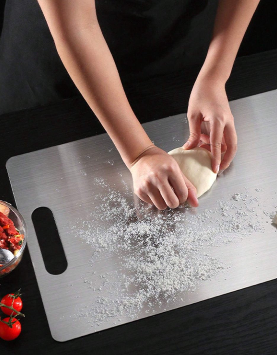 RVS - Snijplank - Snijplanken - Vaatwasser Bestendig - Roest Vrij Staal - Cutting Boards - Set van 3 Maten — afbeelding 2