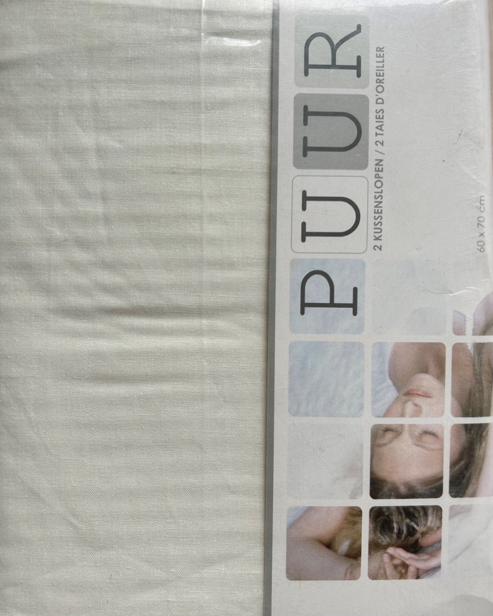 PUUR Kussenslopen Uni - 100% Katoen - 60x70 (2 Stuks) - Offwhite