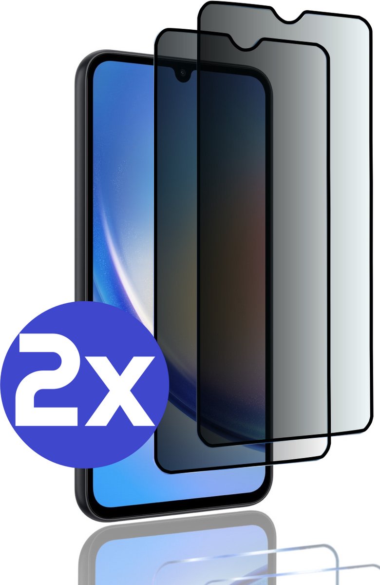 ArmorDrop Privacy Screenprotector Geschikt Voor Samsung A34 - Gehard Glas - 2 Stuks