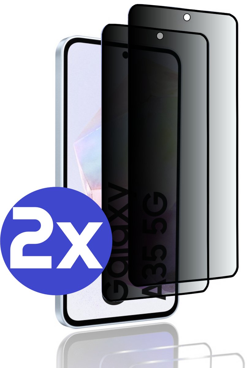 ArmorDrop Privacy Screenprotector Geschikt Voor Samsung A35 - Gehard Glas - 2 Stuks