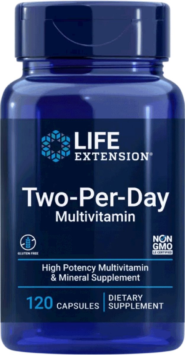 Goedkoopste Life Extension - Two-per-Day Multivitamine - 120 Capsules - Voor Dagelijksgebruik - met Bioactieve Vormen van o.a. Folaat en B12 - Extra Antioxidanten - Voedingssupplementen