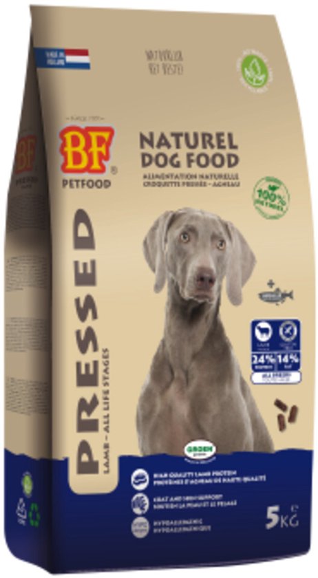 BF Petfood Vleesbrok Geperst Hondenbrokken Lam - 4 x 5 kg - Voordeelverpakking