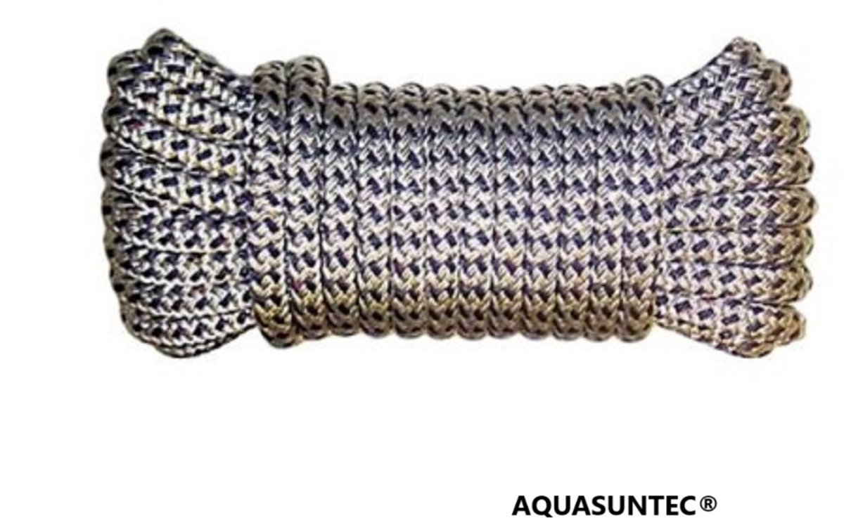Aquasuntec Landvast set 14 x 14, zwart/wit met landvastveer