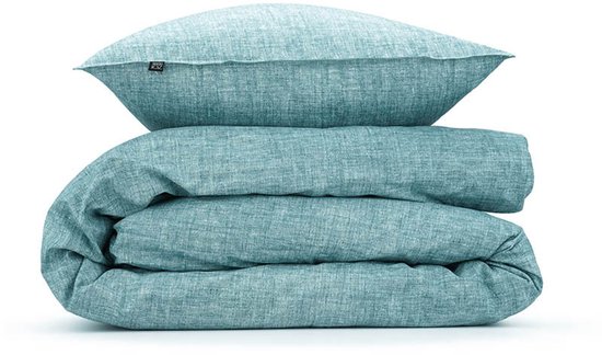 Zohome Dekbedovertrek Lino - Shell Red - Dekbedovertrek 140x200/220cm - 100% Katoen - Linnen Look - Eenpersoons van Merkloos — afbeelding 5