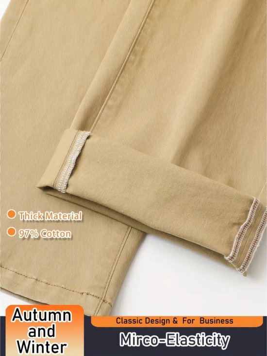 Livano Golfbroek Heren - Golfkleding - Golfen - Golf Accessoires - Nette Pantalon - Beige M/L - Maat 48/50 van Merkloos — afbeelding 3