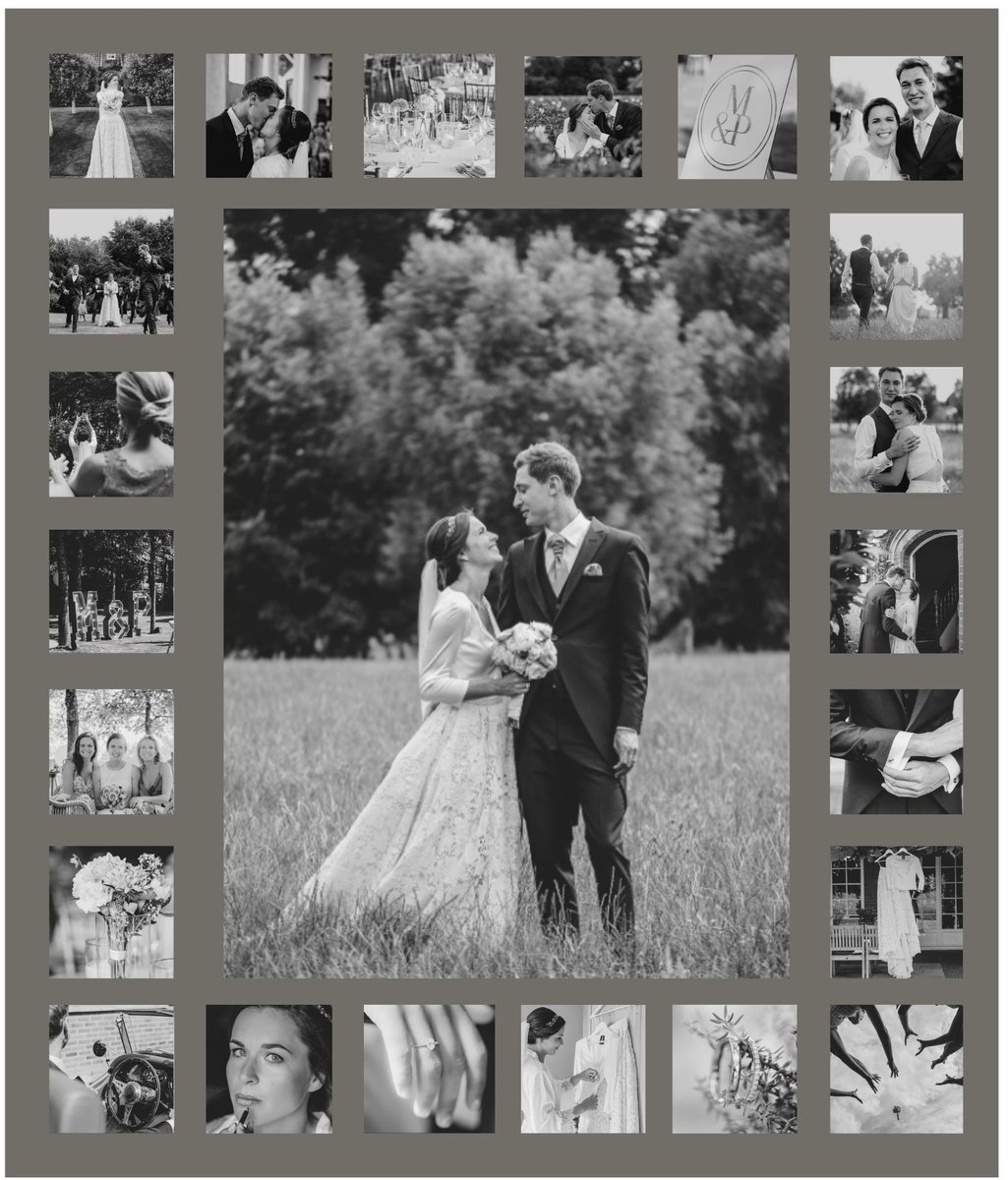 Deknudt Frames multifotolijst S66XK9 G23 - taupe - 23 foto's