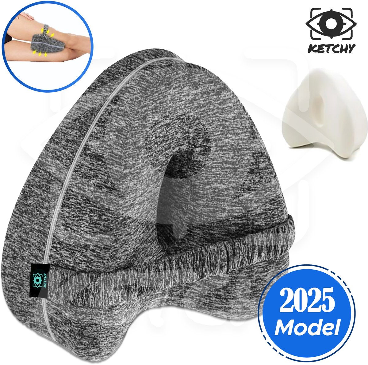 Goedkoopste Ketchy - Orthopedisch Kniekussen - Ergonomisch Beenkussen - Houding Correctie - Zijslaapkussen - Zijslaper - Rugklachten - Rugpijn - Heupklachten - Zijslaap Kussen Voor In Bed - Artrose