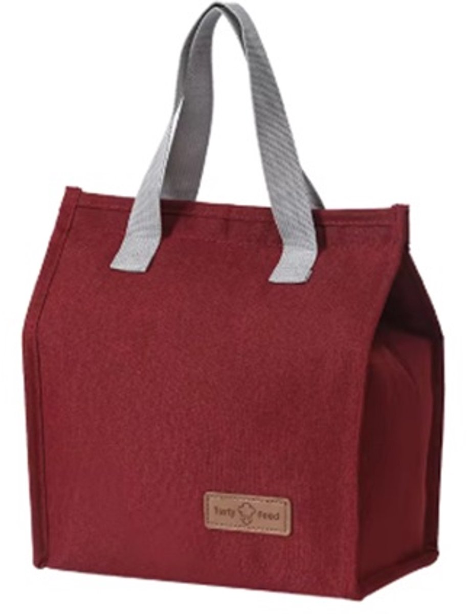 Koeltas Lunchtas - Termische Isolatie - Premium Kwaliteit - 6 Liter - Opvouwbaar Waterdicht Lekvrij - Lunchtas Dames Volwassenen Kinderen Heren - Geïsoleerde koeltassen - Rood