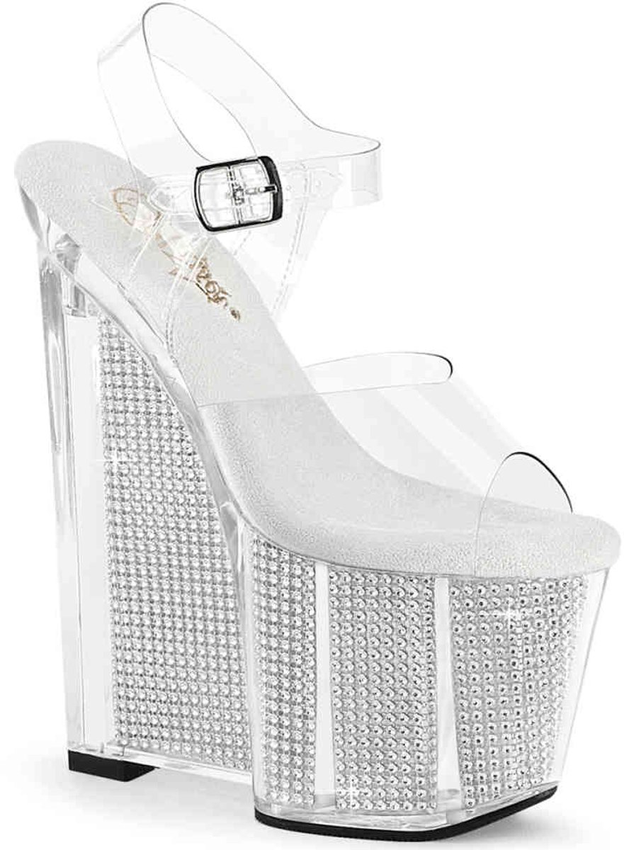 Pleaser AMAZE-808SRS Sandaal met enkelband 38 Shoes Transparant