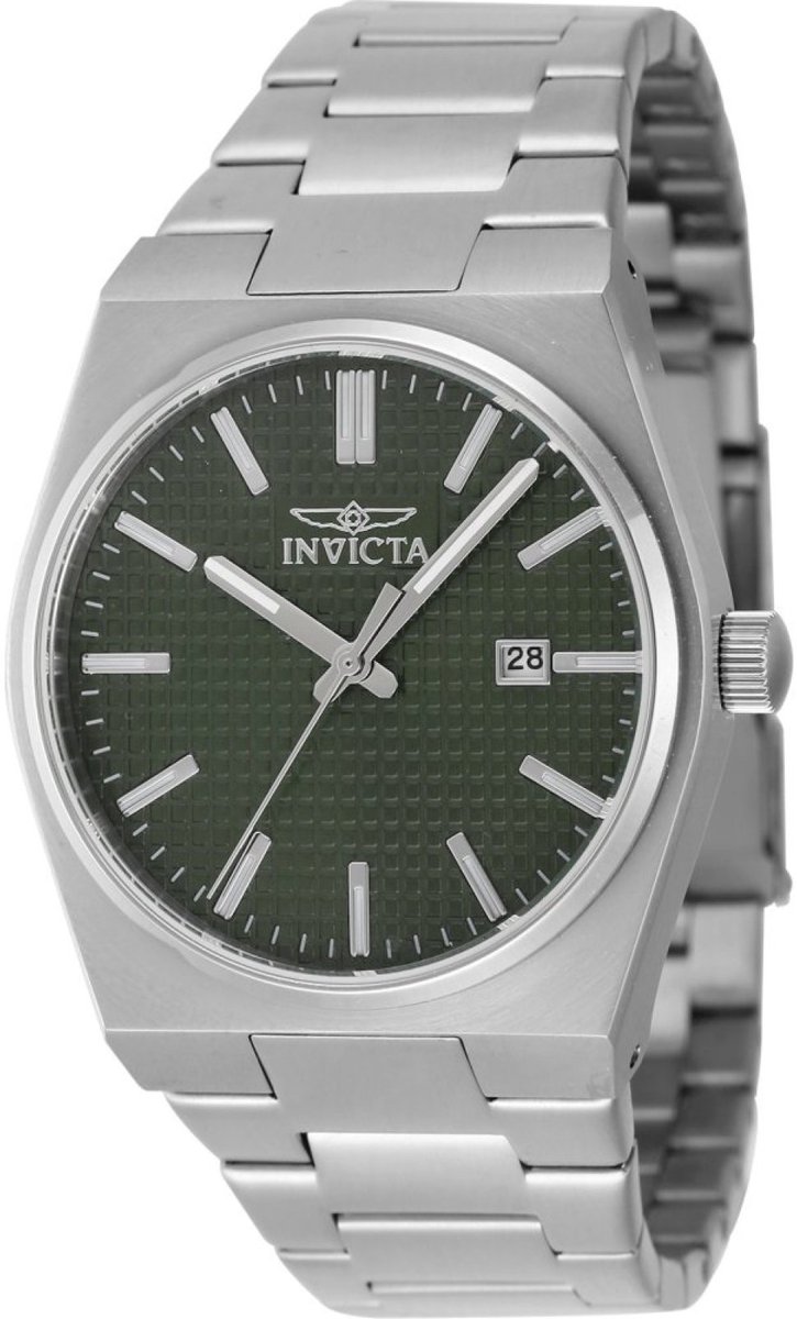 Invicta Speedway 48392 Heren Horloge - Waterdicht - Analoog - Quartz Uurwerk - Roestvrij Staal met groene Wijzerplaat - 40mm