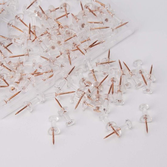 JJUNW 100 stuks U-vormige steeknaalden, zonder kop, roestvrij staal, naaipinnen met doos, 23 mm, dubbele blokkerende pinnen, U-vormige pinnen, naaien, hoofdnaalden, fijn voor knutselen