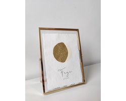Luxe Gouden Fotolijst 20x25 cm - Dubbel Glas - Moderne Design Lijst voor Foto’s, Illustraties en Kunstwerken