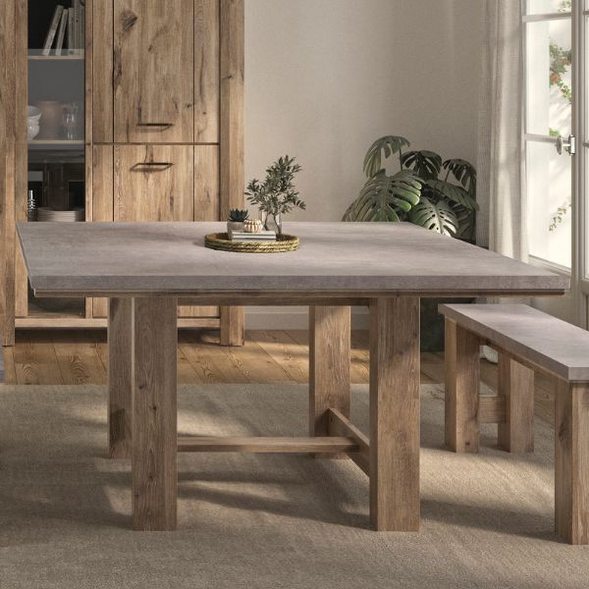 Vierkante Eettafel Basalte | 140 X 140 X 76 Cm | Viking Oak-design