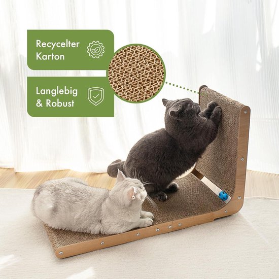 BigDean Kattenkrabplank Hoek - 80 Cm Sisal, Muurkrabplank Voor Katten