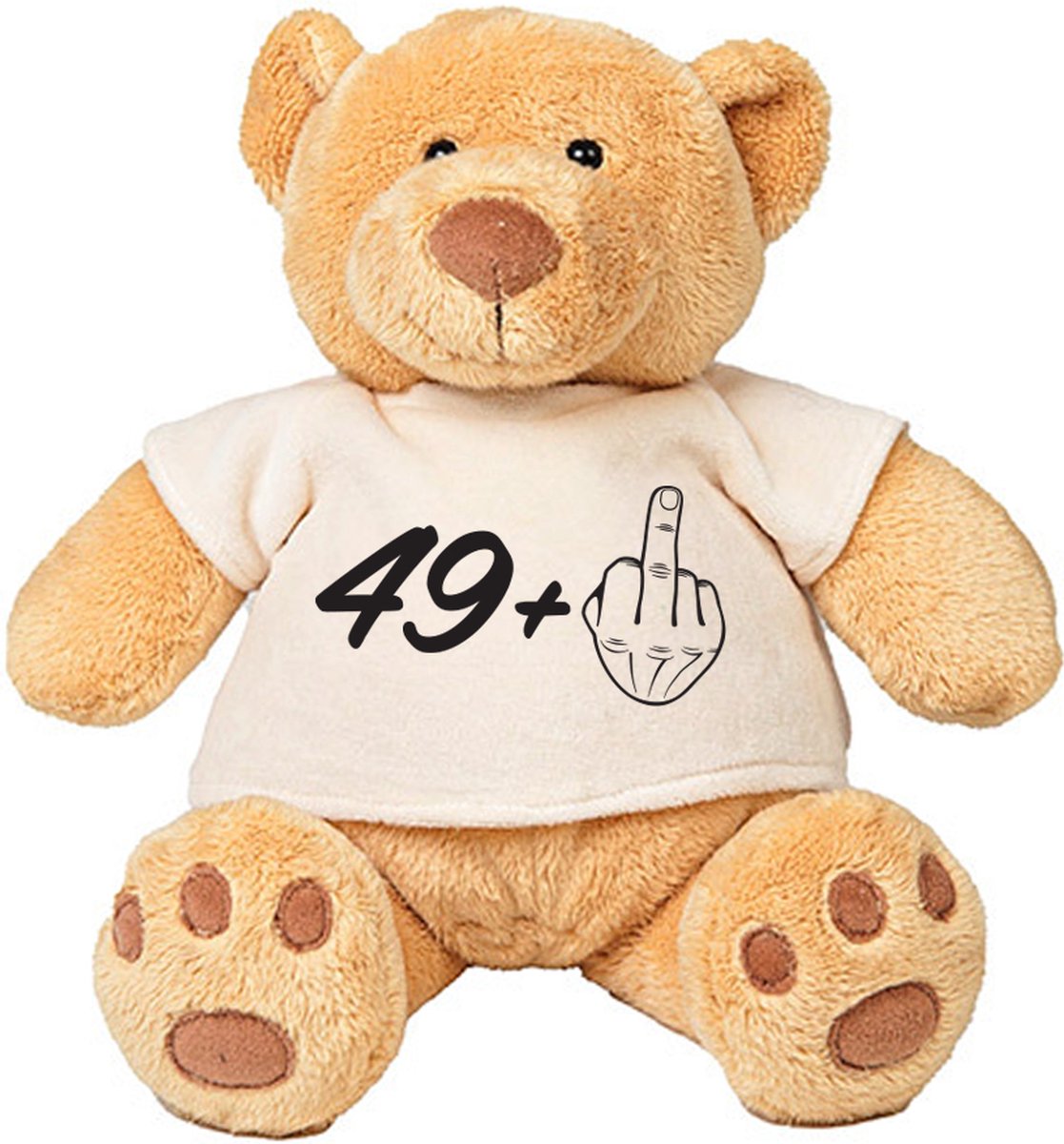 Pluche Beer 50 Jaar feest  knuffel  cadeau  beertje  verjaardag