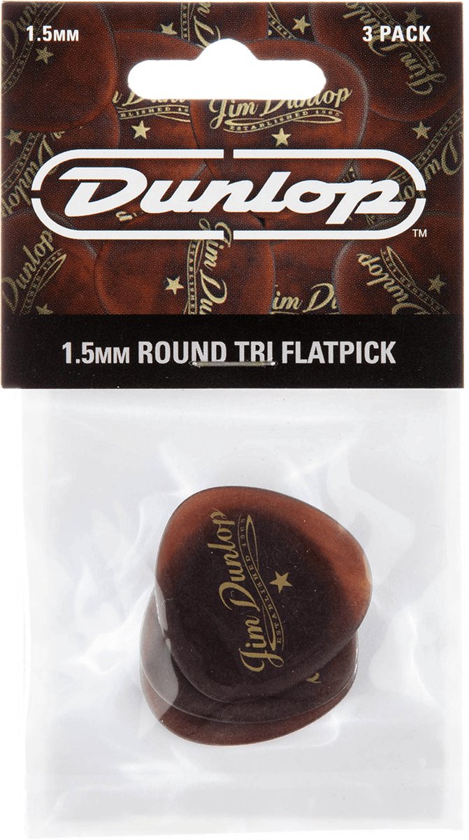 Jim Dunlop - Americana - Plectrum - Round Triangle - 1.50 mm - 3-pack