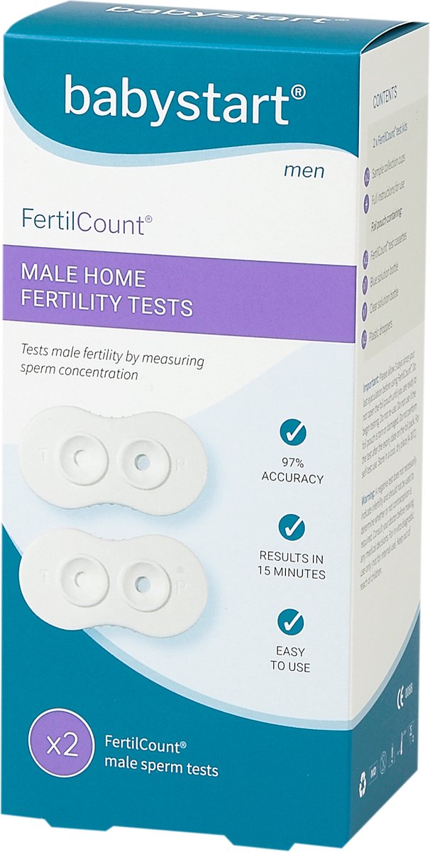 Goedkoopste FertilCount® - vruchtbaarheidstest man - 2 stuks
