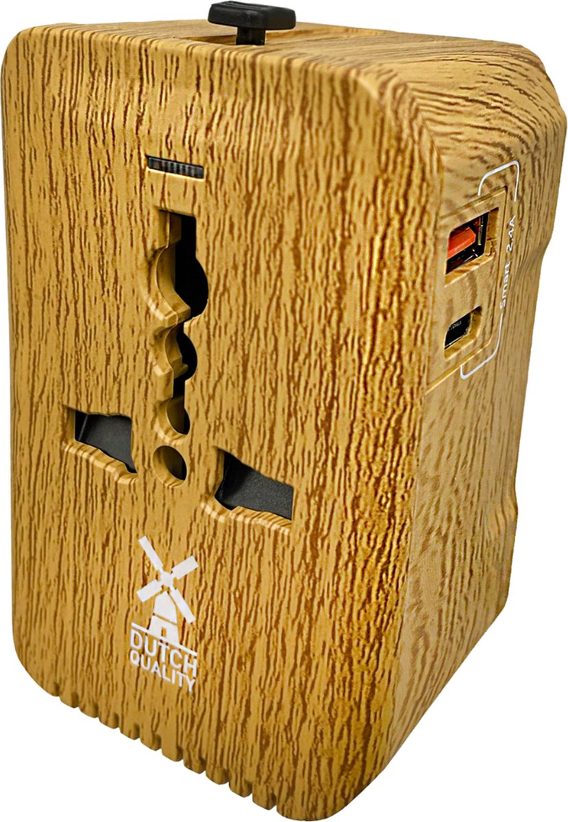 Bol.com Dutch Quality® Universele Wereldstekker - Reisstekker voor 170+ Landen - Met USB-C & USB-A Poorten - Internationale Reis... aanbieding