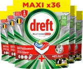 Bol.com Dreft Platinum Plus All In One Vaatwastabletten Citroen Anti-dofheidstechnologie - 5 x 36 Capsules aanbieding