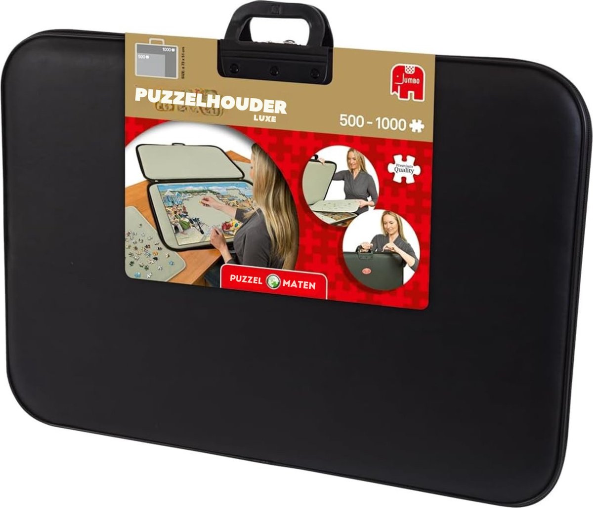 NMS Puzzelmap  Puzzelmat  Puzzelmatten  Accessoires  1000 Stuks  1x68x1cm  Zwart