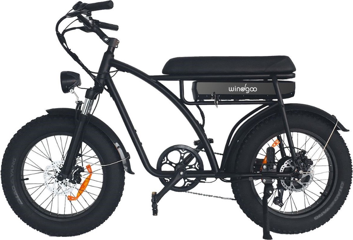 Windgoo F5 Elektrische Fatbike – Rijklaar Geleverd - Windgoo Smart-app - 20 Inch - 250W Motor - 7 Versnellingen - 75 km Actieradius - Mechanische Schijfremmen - Zwart - Windgoo - €899,00
