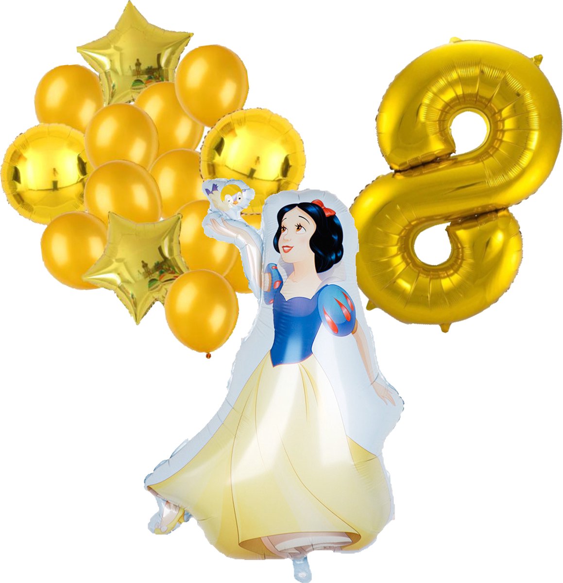 Sneeuwwitje ballon pakket - 100x71cm - Folie Ballon - Prinses - Themafeest - 8 jaar - Verjaardag - Ballonnen - Versiering - Helium ballon