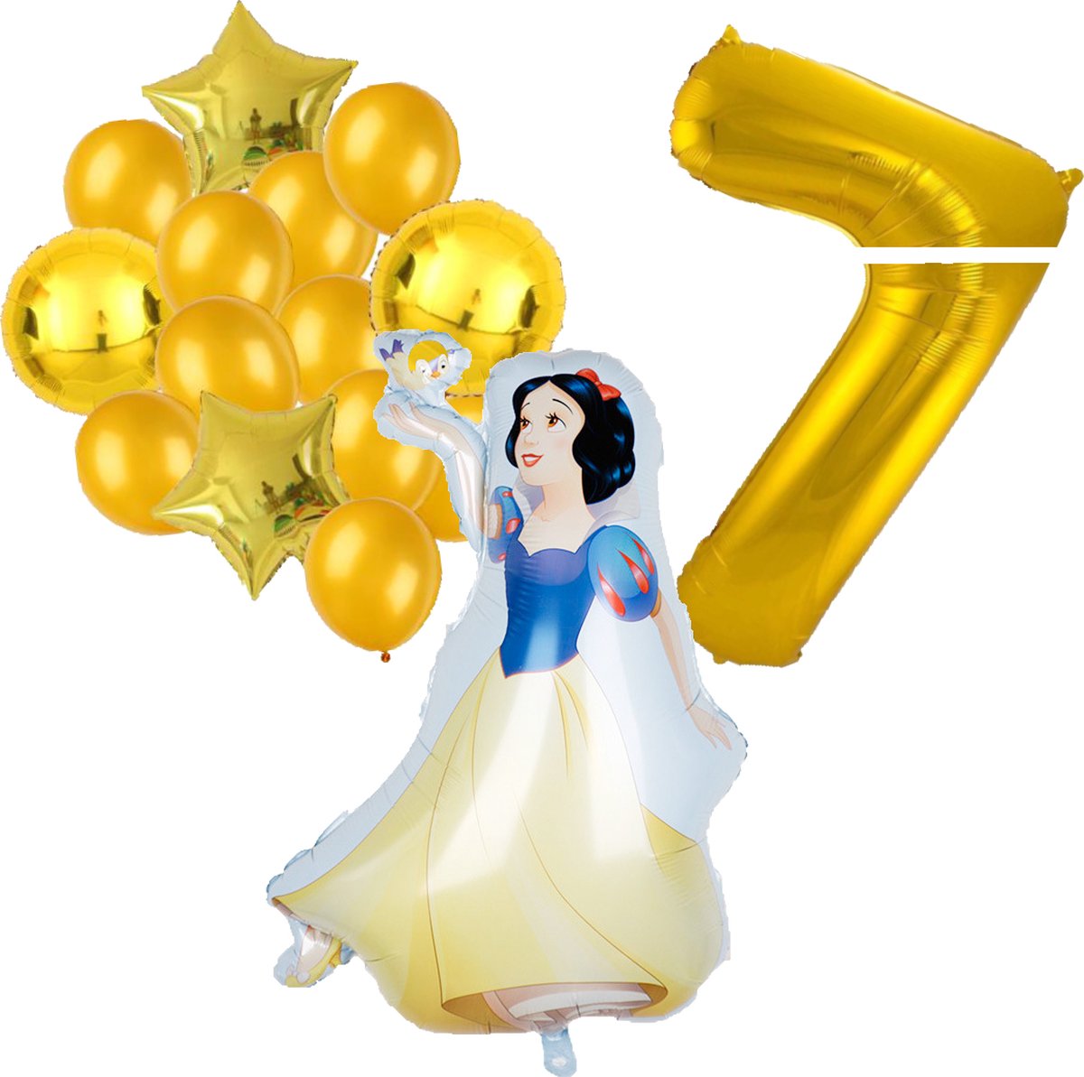 Sneeuwwitje ballon pakket - 100x71cm - Folie Ballon - Prinses - Themafeest - 7 jaar - Verjaardag - Ballonnen - Versiering - Helium ballon