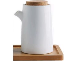 Olijfolie Fles Keramiek - Oliekannetje Olijfolie - Olijfolie Kan - Oil Dispenser - 250 ML - Oliefles