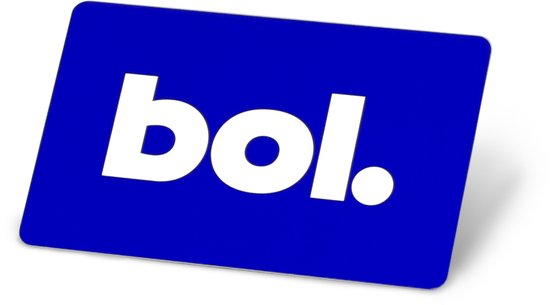 Blauwe Bol.com cadeaukaart met witte tekst.