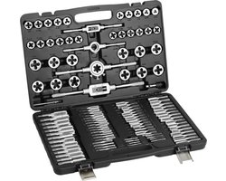 110-delig Draadtapset - M2 tot M18 Draadsnijset Machinetappen - Inclusief opslagkoffer - Voor slijpen en draadreparatie - Lagerstaal